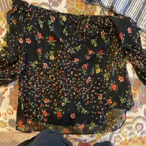 Floral off the shoulder top